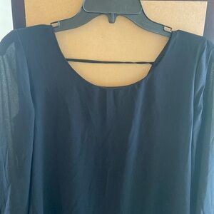 Black long sleeve dress with lace cuffs S Jrs